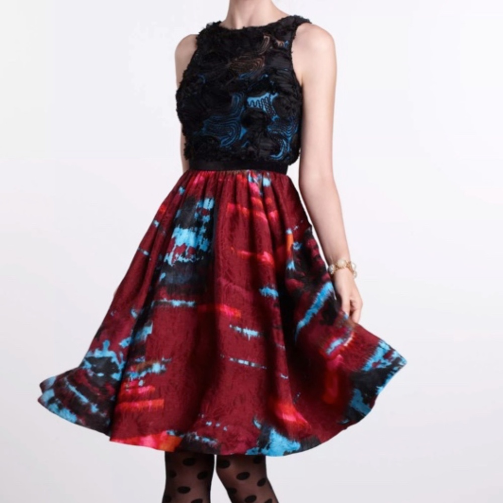 RARE Anthropologie Tracy Reese Coquette Matelasse Dress 0 XS MSRP $348